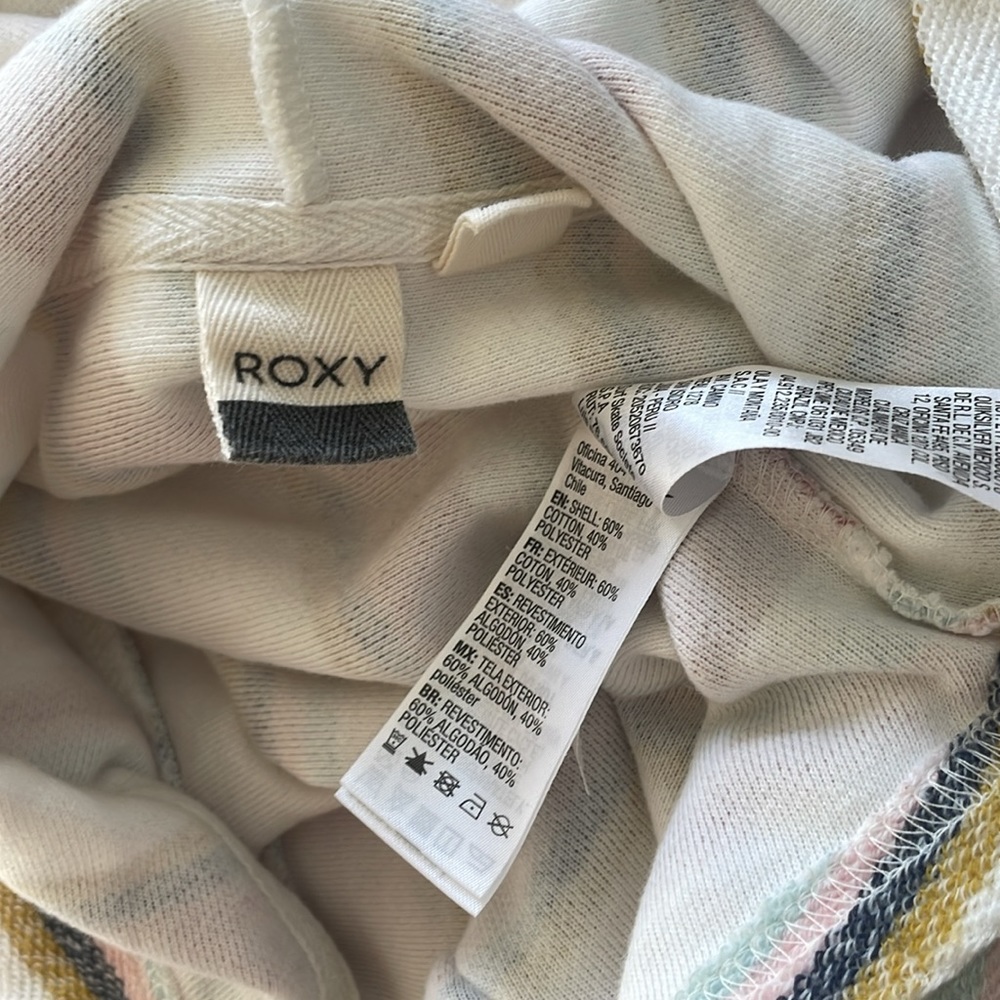 ROXY Hooded Striped Sweater. Medium - Picture 5 of 5